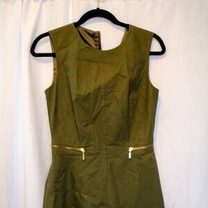 NWT- H&M Olive Green Sleeveless dress - above the knee size 8